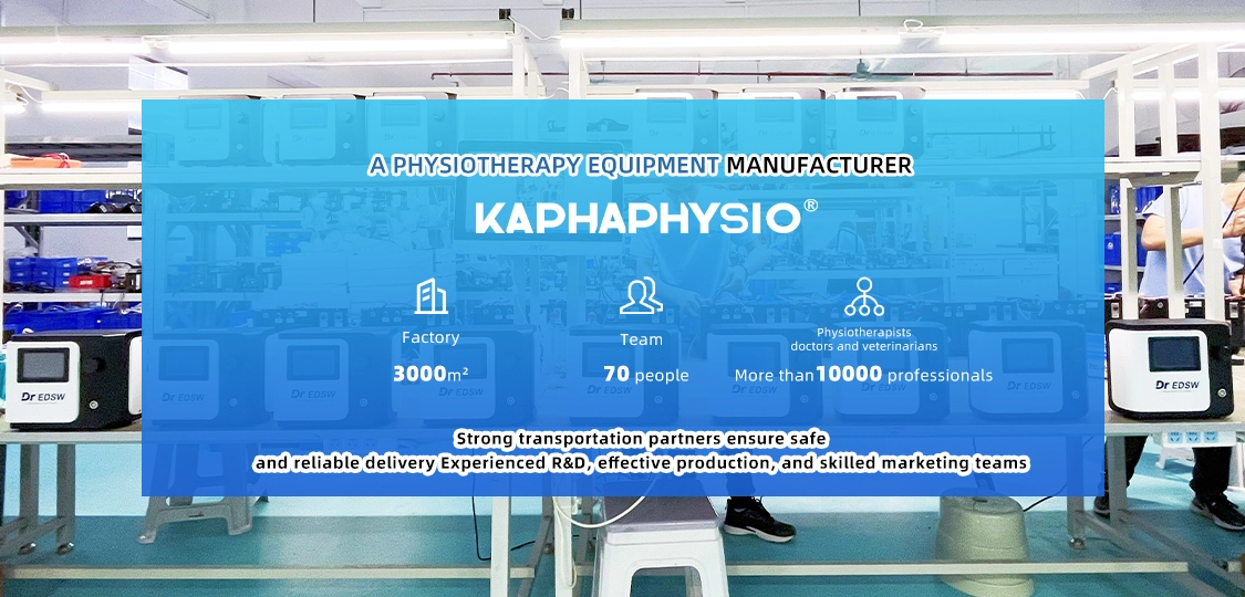 Guangzhou Kaphaphysio, we are a physiotherapy machine manufacturer, with experienced R&D team, effective production team and a group of marketing talents. We focus on the physiotherapy and rehabilitation equipment industry, both manufacturing and distributing.    